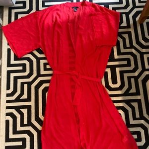 Longline Chiffon-Like Cardigan